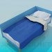 3d модель Односпальная кровать угловая – превью