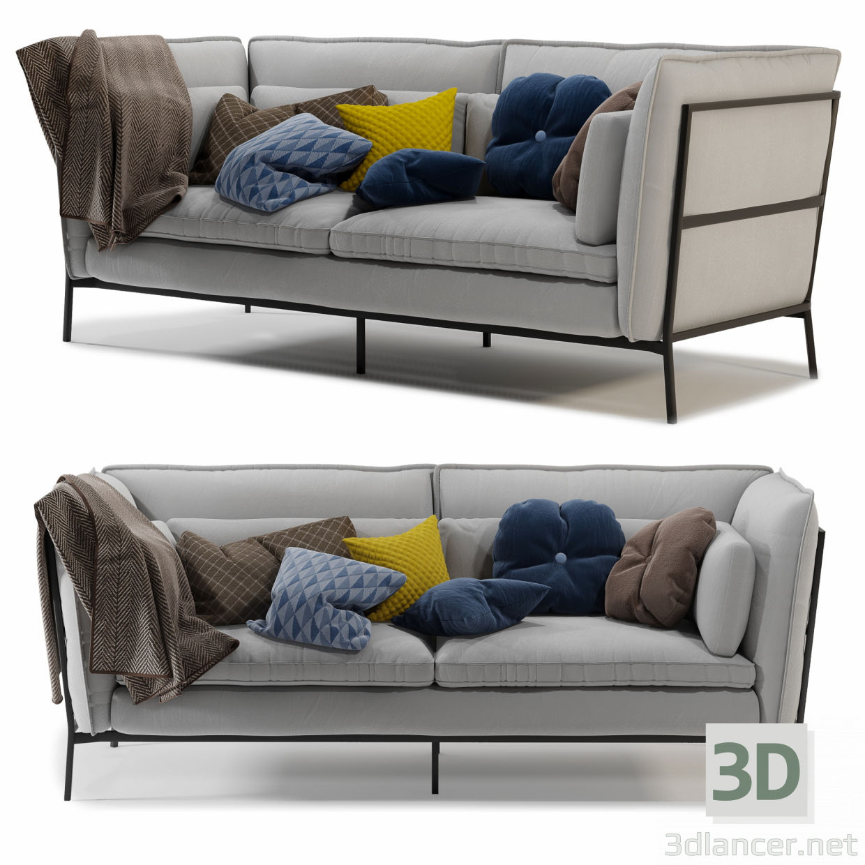 3d Cappellini BASKET 011 диван модель купить - ракурс