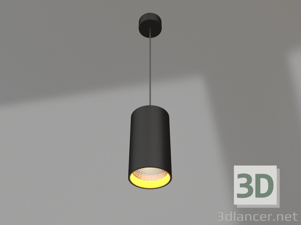 modèle 3D Lampe suspendue SP-POLO-R85-2-15W Blanc 40deg (Noir, Anneau Doré) - preview