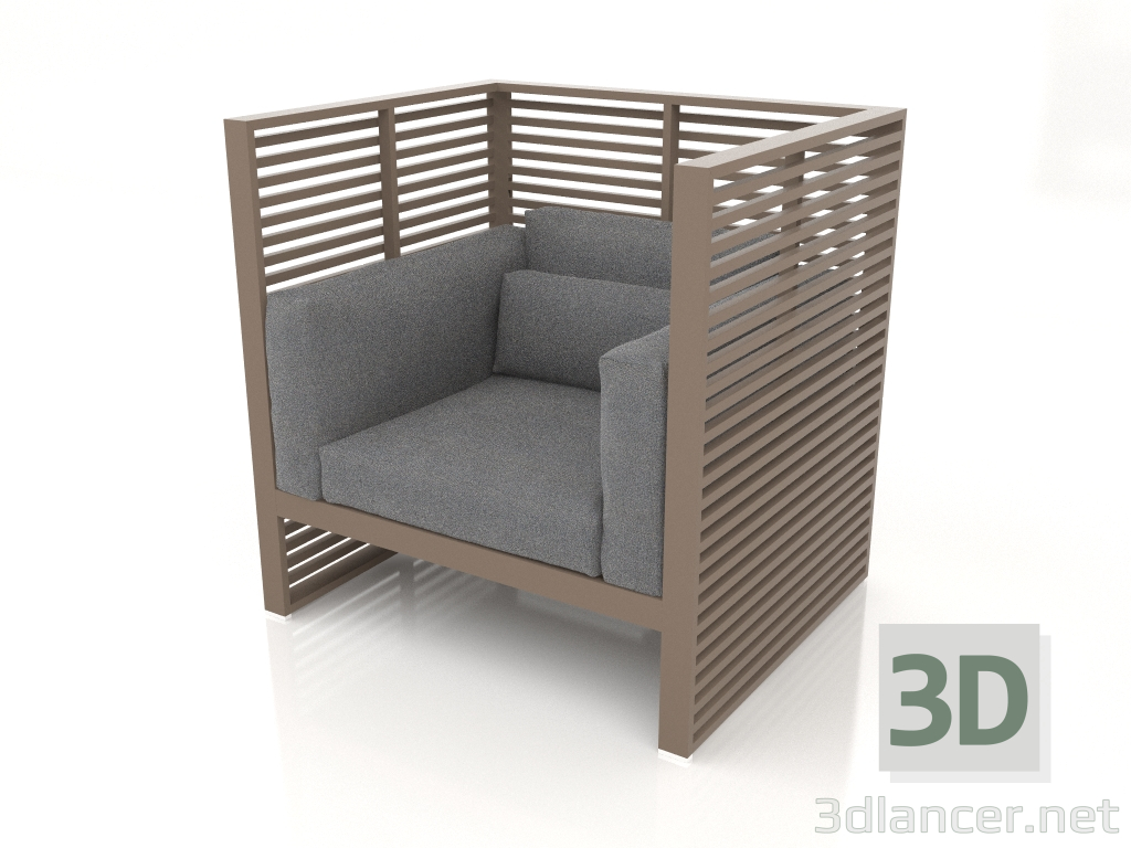 3d model Normando lounge chair with a high back (Bronze) - preview