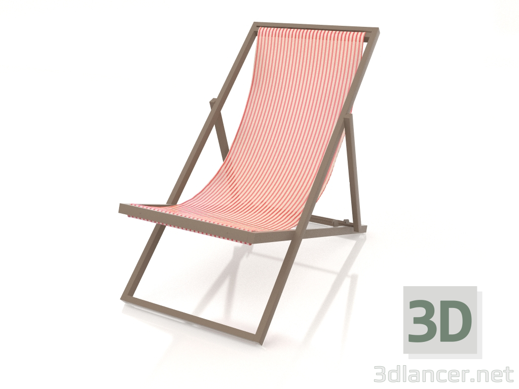 3D Modell Liegestuhl (Bronze) - Vorschau