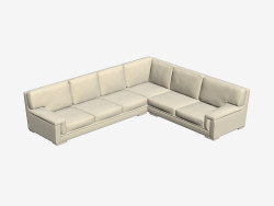 Elegante sofá de la esquina modular