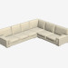 3d model Elegante sofá de la esquina modular - vista previa