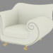 3d model Armchair leather in art-deco style A210 - preview