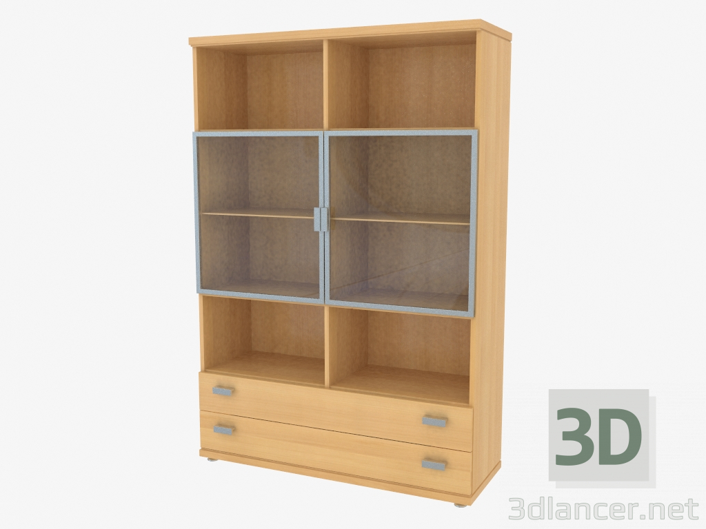 3d модель Центральный элемент мебельной стенки (490-53) – превью