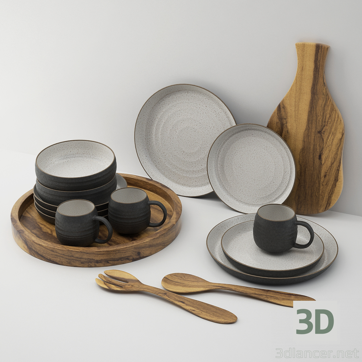 3d модель Посуд – превью