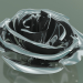 3D Modell Dekorelement Rose (D 13 cm, Platin) - Vorschau