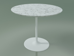 Oval coffee table 0742 (H 43 - 51x47 cm, marble, V12)
