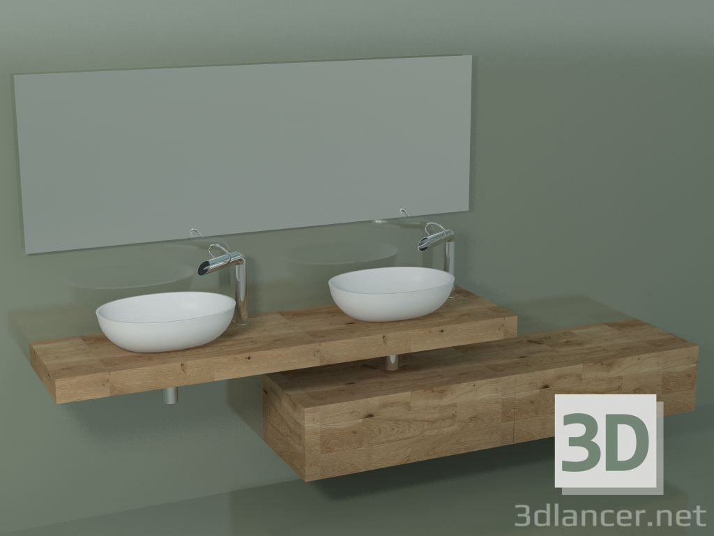 3d model Sistema de decoración de baño (D14) - vista previa
