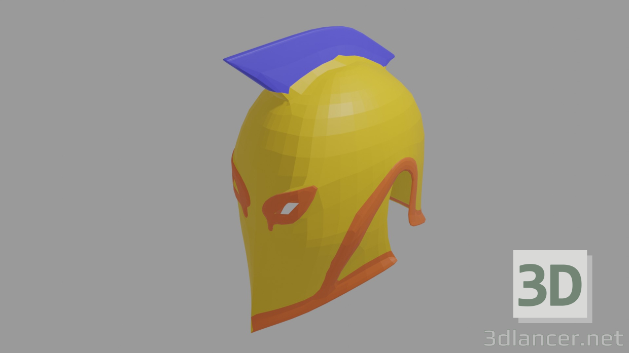 3d model casco espartano, spartan helmet - vista previa