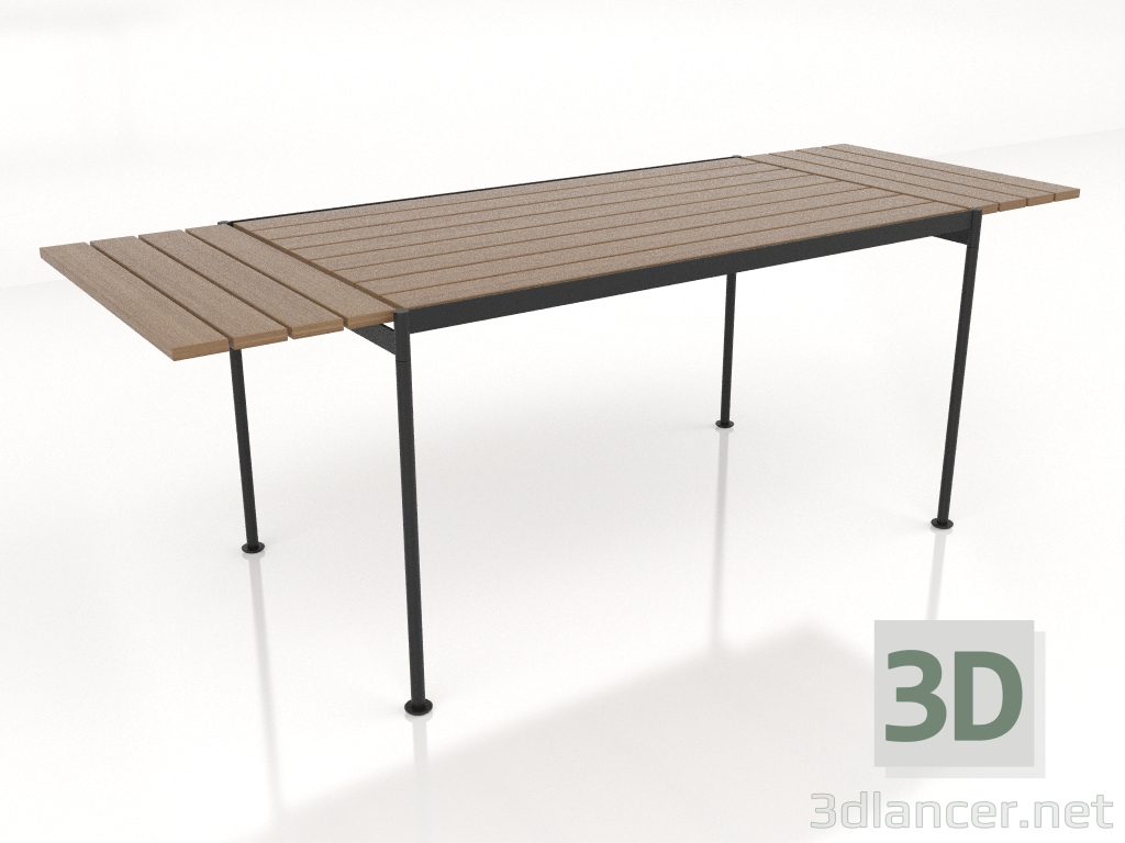 3D Modell Esstisch 140x80 cm (ausgezogen) - Vorschau