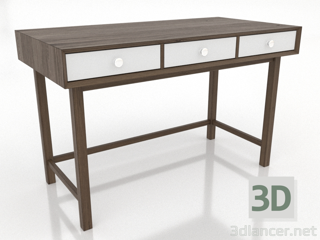 3d model Writing desk 2 1200 X 600 mm (lightened ash walnut) - preview 3d model Writing desk 2 1200 X 600 mm (lightened ash walnut) - preview
