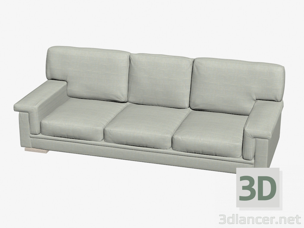 3D Modell Sofa gerade Triple elegant - Vorschau