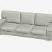 3D Modell Sofa gerade Triple elegant - Vorschau
