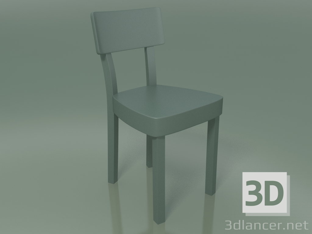 Modelo 3d Cadeira revestida a pó de alumínio fundido, para ambiente externo InOut (23, ALLU-SA) - preview