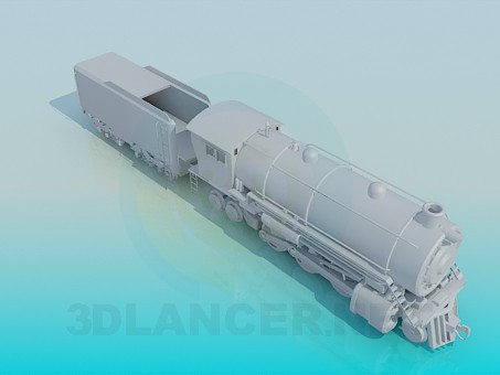 modello 3D Locomotiva - anteprima