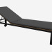 modello 3D Chaise longue con rivestimento delicato (testa sollevata, scuro) - anteprima