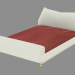3d модель Кровать двуспальная с обивкой из кожи W210 – превью
