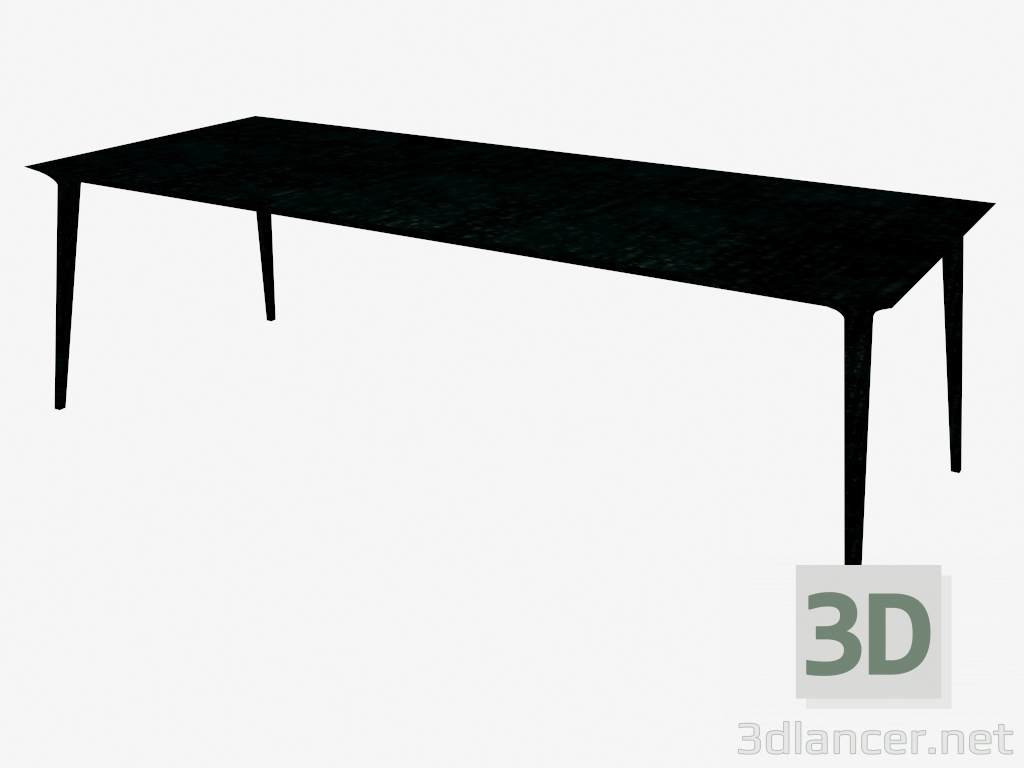 modèle 3D Table à manger (frêne teinté noir 100x240) - preview