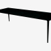 modèle 3D Table à manger (frêne teinté noir 100x240) - preview