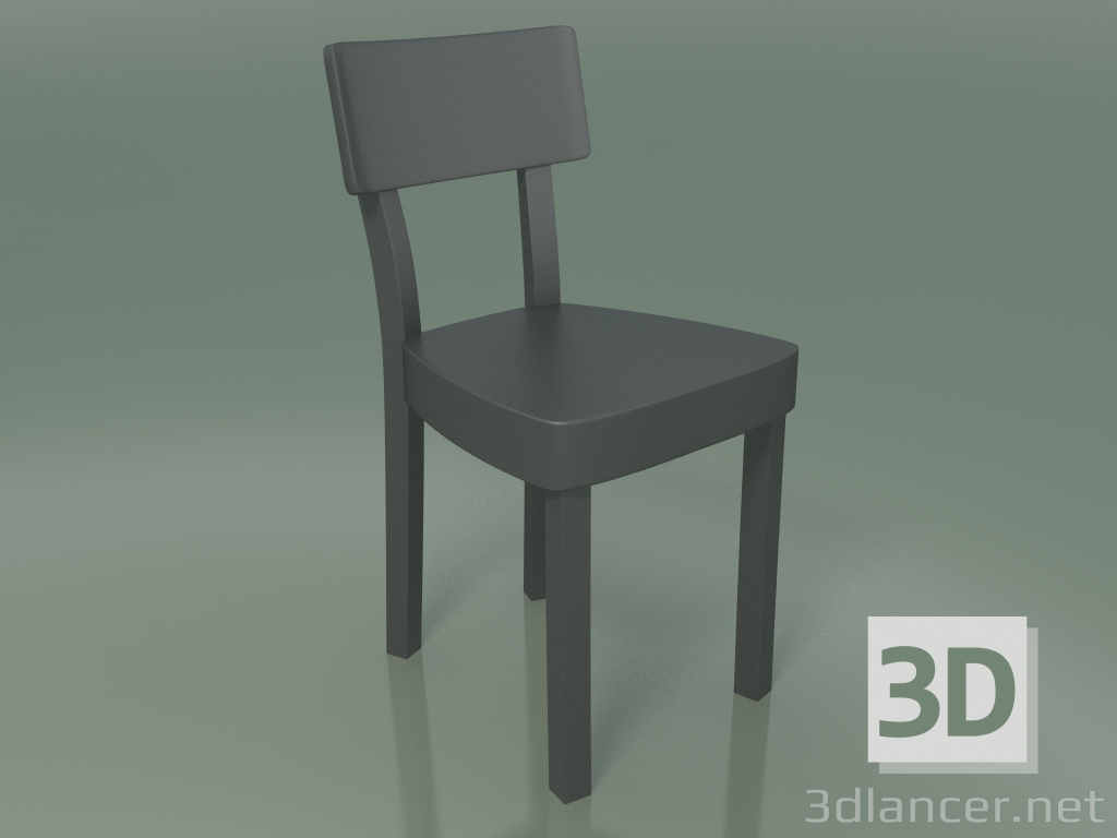 3d model Powder coated cast aluminum chair, outdoor InOut (23, Gray Lacquered Aluminum) - preview