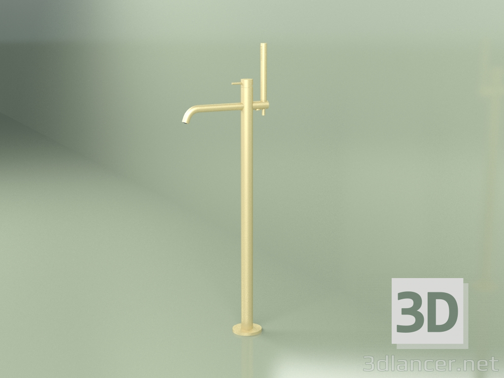 3D modeli El duşu ile ayaklı banyo bataryası H 1117 mm (12 62, OC) - önizleme