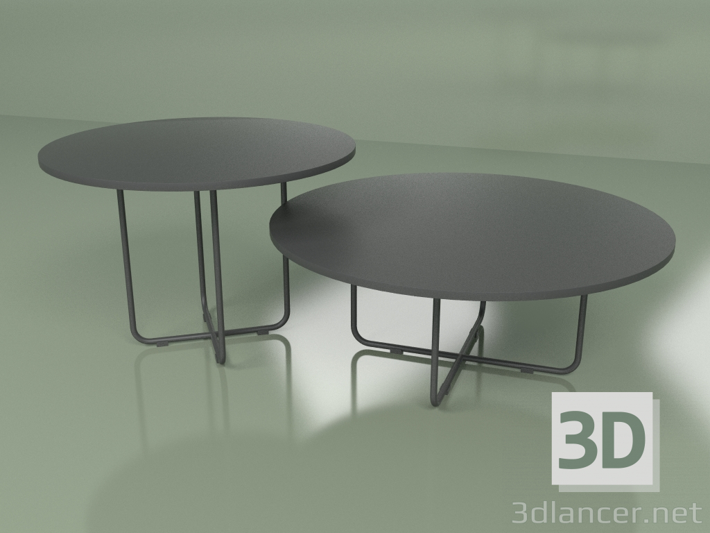 3 डी मॉडल ग्रहण कॉफी टेबल सेट - पूर्वावलोकन