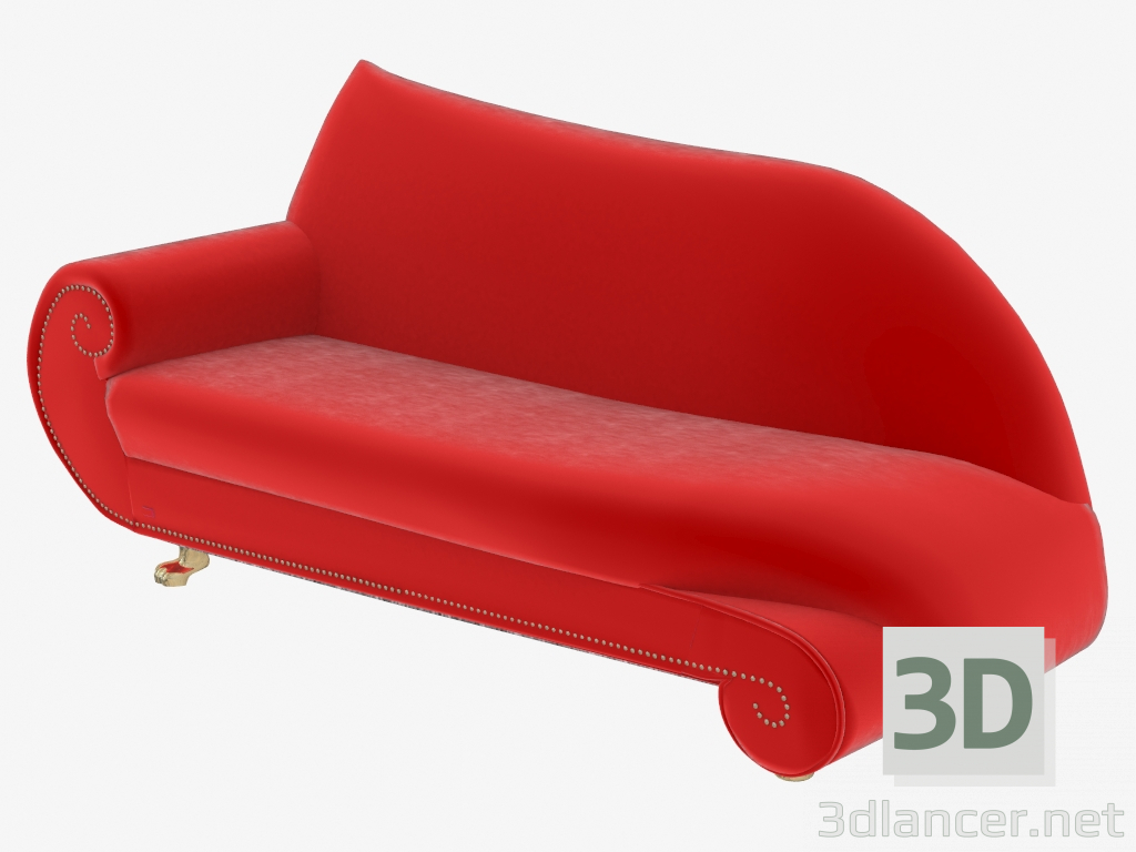 3D modeli Art Deco tarzı kanepe X210 - önizleme