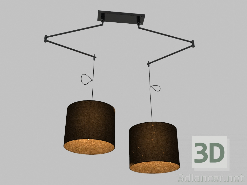 3d модель Підвісний світильник (14302S black) – превью