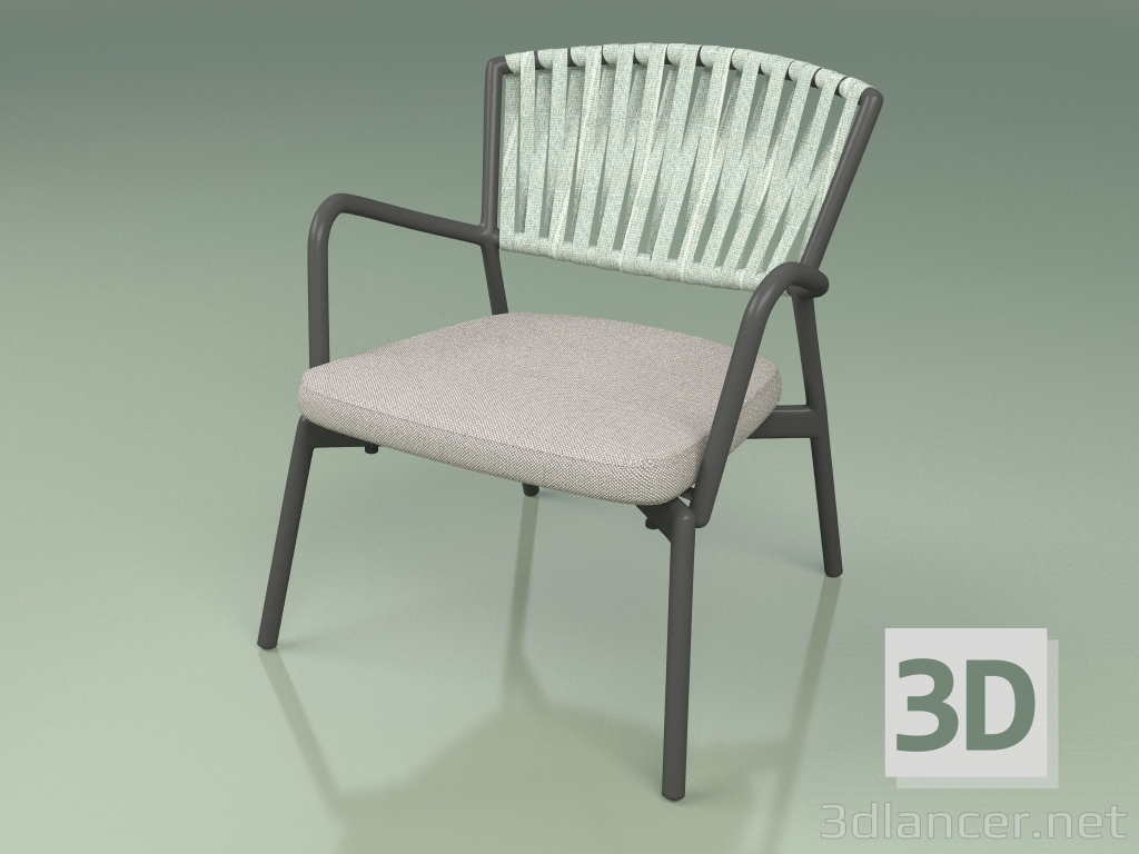 modello 3D Sedia con seduta morbida 127 (Belt Mint) - anteprima