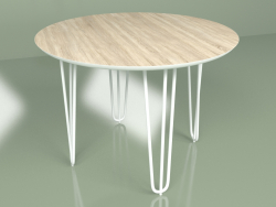 Tisch Sputnik 100 cm Furnier (weiß)