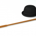 3d Headdress Bowler Hat + Cane model buy - render