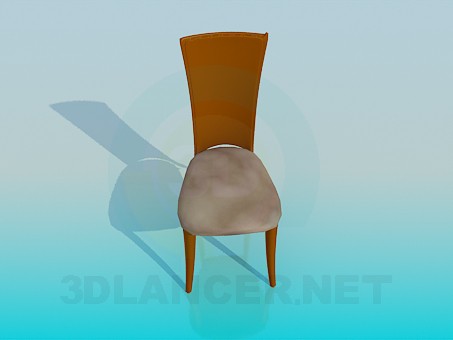 3d модель Вузький стілець – превью