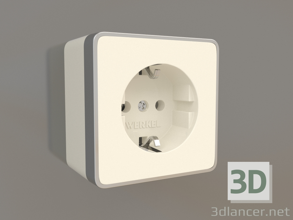 3d model Earth socket (ivory) - preview