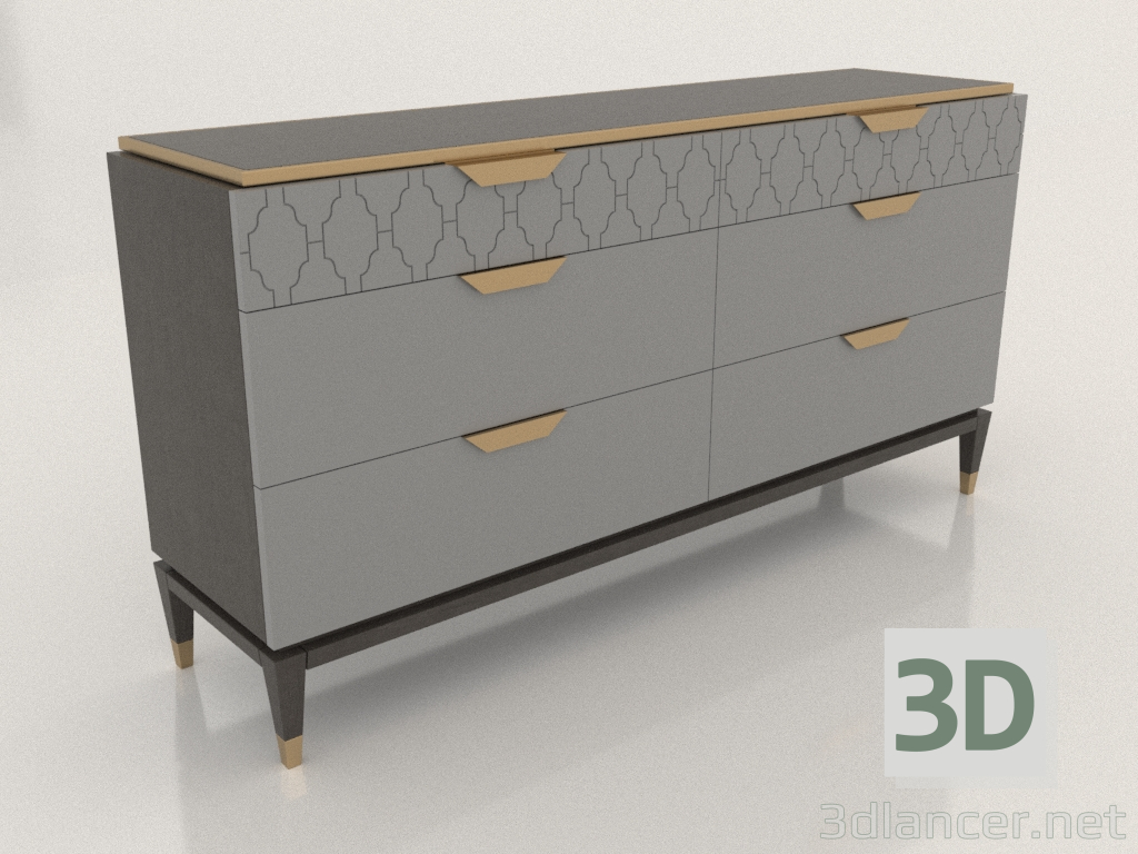 3d model Chest (6 drawer) - preview