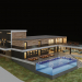 Villa con piscina de acuario. 3D modelo Compro - render