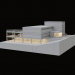 3d Villa with aquarium pool model buy - render