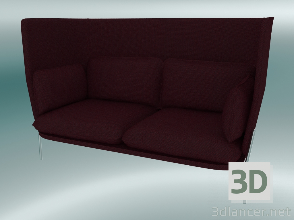 3D Modell Sofa Sofa (LN6, 90 x 180 H 115 cm, Beine verchromt, Sunniva 2 662) - Vorschau