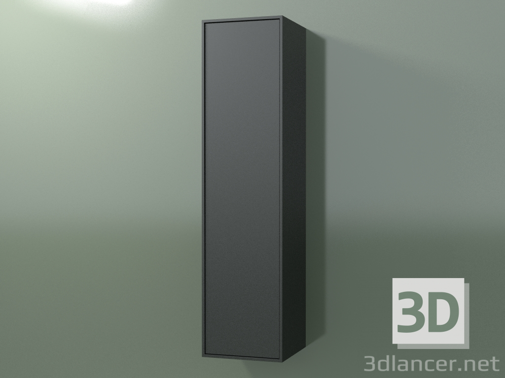 3d model Armario de pared con 1 puerta (8BUBEDD01, 8BUBEDS01, Deep Nocturne C38, L 36, P 36, H 144 cm) - vista previa