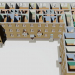 modello 3D di Edificio d'angolo di tre piani con un negozio 1-353-4 comprare - rendering