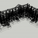 modello 3D di Edificio d'angolo di tre piani con un negozio 1-353-4 comprare - rendering