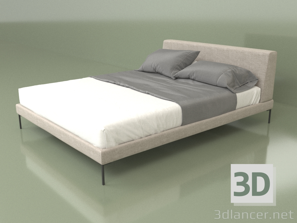 3 डी मॉडल डबल बेड एम्बर - पूर्वावलोकन