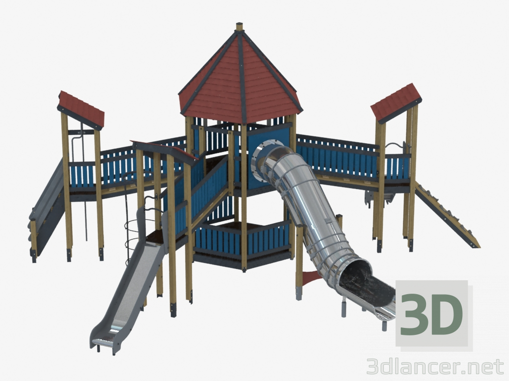 3d модель Детский игровой комплекс (К3401) – превью