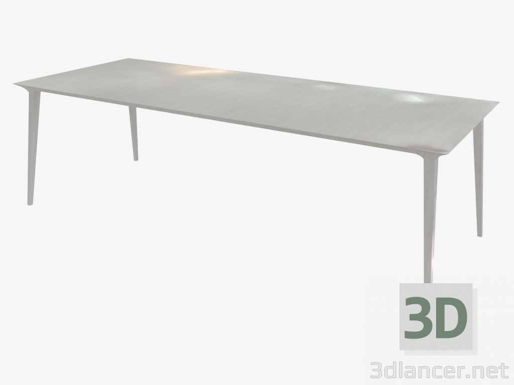 3d model Mesa de comedor (fresno teñido blanco 100x240) - vista previa