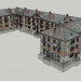 3D KBO binalı üç katlı bina 1-353-5 modeli satın - render