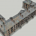 Edificio de tres pisos 1-353-5 con locales KBO 3D modelo Compro - render
