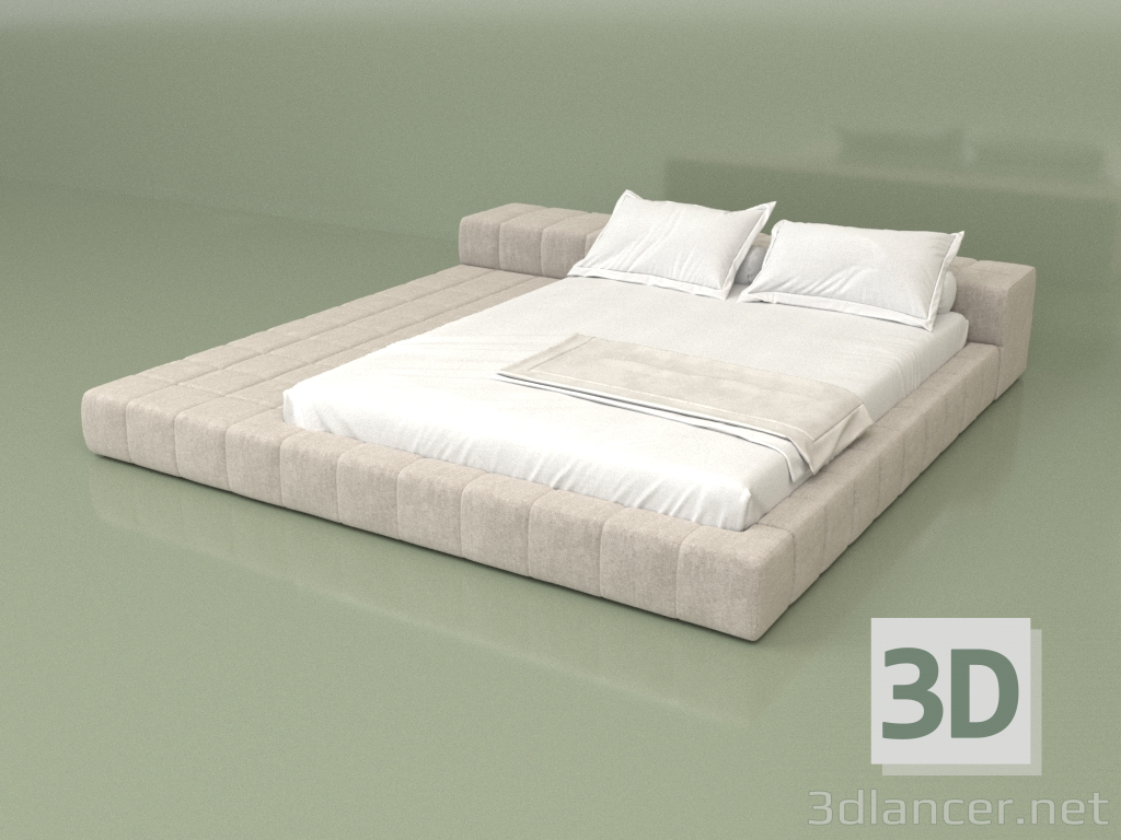 3 डी मॉडल सेल डबल बेड - पूर्वावलोकन