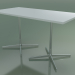 3D Modell Rechteckiger Tisch mit doppelter Basis 5524, 5504 (H 74 - 69x139 cm, Weiß, LU1) - Vorschau