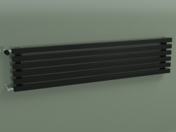 Horizontal radiator RETTA (6 sections 1500 mm 40x40, glossy black)