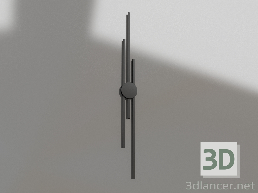 modello 3D Lampada da parete Lauryn nera (08428-1203.19) - anteprima
